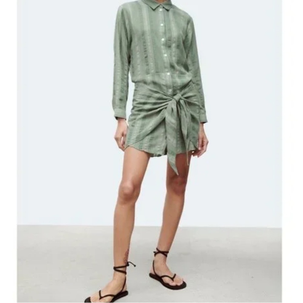 Zara Button-Up Shirt Dress